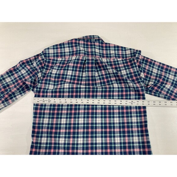Vineyard Vines Mens S Tucker Shirt Blue Plaid Flannel Classic Fit Performance - Picture 9 of 10